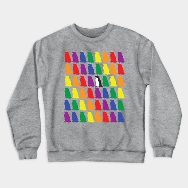 Penguins Waddle Pride Crewneck Sweatshirt by ellenhenryart